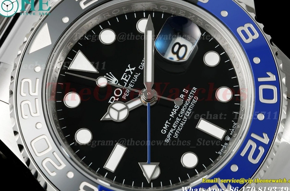 THBF Black 126710 40mm Master Batman Oys Dial GMT SH3285 SS SS II 0104